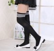 Hot Sale Sexy Striped Women Warm High Socks - Noir