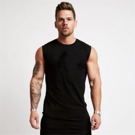 Gym Workout Camiseta sin mangas Camiseta sin mangas Hombre Ropa - Negro