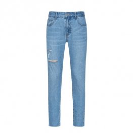 Jean court en coton avec destruction Jean skinny homme