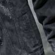 Giacche di jeans invernali nere da uomo Capispalla Cappotti di jeans caldi