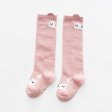 1 pieza bebé 0-3y calcetines largos unisex de algodón lindo hasta la rodilla - rosa