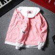 New Spring Fake Two Pieces Stitching Ripped Hooded Denim Jacket