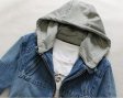 Inverno Uomo Abbigliamento Giacca di jeans con cappuccio da uomo all'aperto