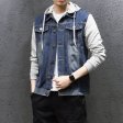 New Denim Jacket Men Hooded Sportswear Outdoors Fashion Giacche