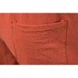 Pantalones cortos de lino de algodón Pantalones cortos de playa sueltos y transpirables - Rojo