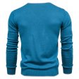 Nouveau pull en coton à col en V pour hommes, couleur unie