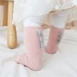 1 Pcs Coral Fleece Enfants Hiver Chaud Bébé Chaussettes Antidérapantes - Rose