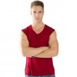 V-neck Wide Shoulder Vest plus Size Tank Top Vest - Red