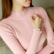 Slim Women Knit Sweater High Elastic Turtleneck Bottoming