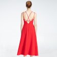 Open Back Solid Beach Style Ankle-Length Women Dress