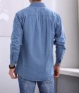 Cappotto sottile camicia di jeans a maniche lunghe a maniche lunghe da uomo primavera