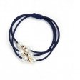 1 Pieces Pearl Hair Ties Multi Layer Hair Ring with Elastic - Blue