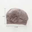 Beret Wool Knitting Autumn Winter Floral Women Berets